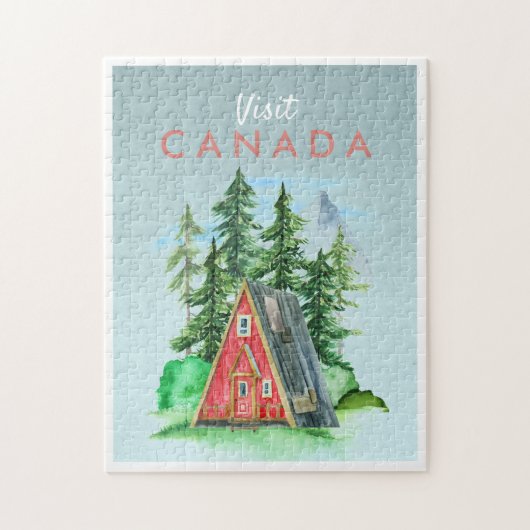 Vintage Travel Postkarte | Canada Jigsaw Puzzle (Vertikal)
