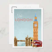 Vintage Travel Postkarte | London (Vorne/Hinten)