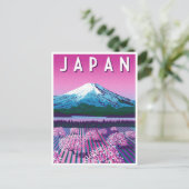 Vintage Travel Retro Aquarell Japan Postkarte (Stehend Vorderseite)