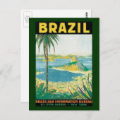 Vintage Travel Rio de Janeiro Brasilien Küstenstra Postkarte (Vorne/Hinten)