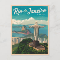 Vintage Travel Rio de Janeiro Brasilien Retro Land