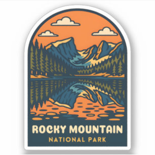 Vintage Travel Rocky Mountain Nationalpark Retro Aufkleber