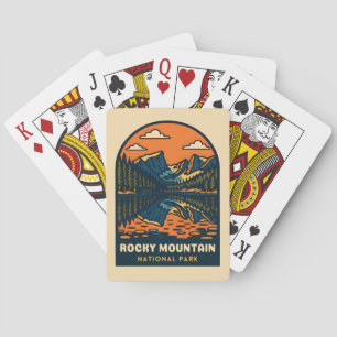 Vintage Travel Rocky Mountain Nationalpark Retro Spielkarten