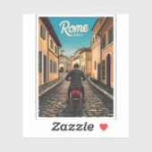 Vintage Travel Rome Italien Retro Graphic Aufkleber (Blatt)