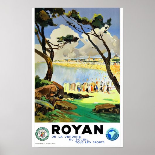 Vintage Travel - Royan - Frankreich Poster (Vorne)