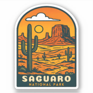 Vintage Travel Saguaro Nationalpark Locarno Aufkleber