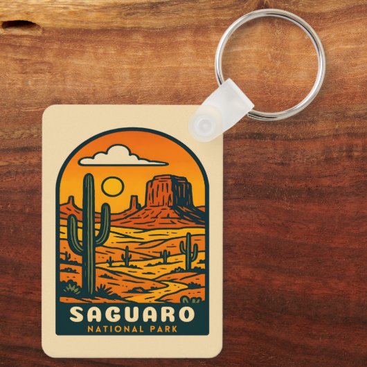 Vintage Travel Saguaro Nationalpark Locarno Schlüsselanhänger (Rückseite)