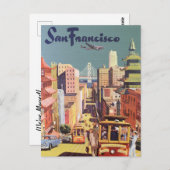 Vintage Travel San Francisco Adressenänderung Postkarte (Vorne/Hinten)