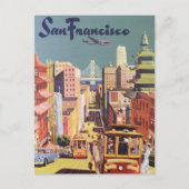 Vintage Travel San Francisco Adressenänderung Postkarte (Vorderseite)