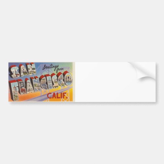 Vintage Travel San Francisco Autoaufkleber (Vorne)