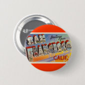 Vintage Travel San Francisco Button (Vorne & Hinten)