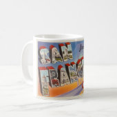 Vintage Travel San Francisco Kaffeetasse (Vorderseite Links)