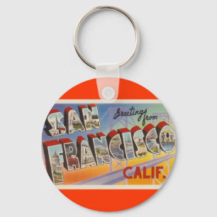 Vintage Travel San Francisco Schlüsselanhänger