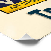 Vintage Travel Schweden Glossy Poster (Ecke)