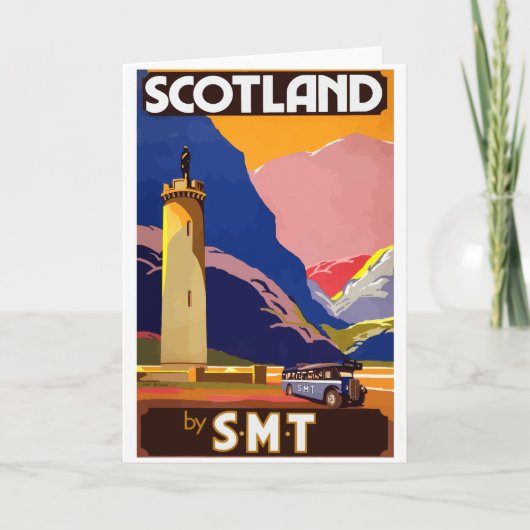 Vintage travel Scotland greeting card Karte (Vorderseite)