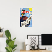 Vintage Travel See Europe Poster (Heimbüro)