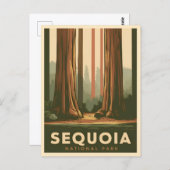 Vintage Travel Sequoia Nationalpark California Postkarte (Vorne/Hinten)