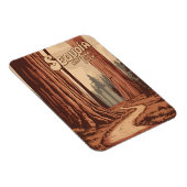 Vintage Travel Sequoia Nationalpark Retro Grafik Magnet (Rechte Seite)
