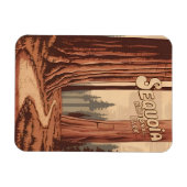 Vintage Travel Sequoia Nationalpark Retro Grafik Magnet (Horizontal)