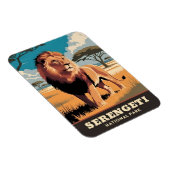 Vintage Travel Serengeti Nationalpark Tansania Magnet (Rechte Seite)