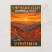 Vintage Travel Shenandoah Nationalpark Virginia Postkarte (Vorderseite)