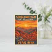 Vintage Travel Shenandoah Nationalpark Virginia Postkarte (Stehend Vorderseite)