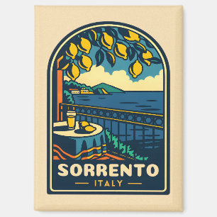 Vintage Travel Sorrento Italien Küstenstreifen Lan Magnet