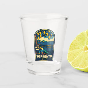 Vintage Travel Sorrento Italien Küstenstreifen Lan Schnapsglas