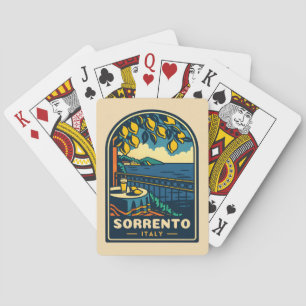 Vintage Travel Sorrento Italien Küstenstreifen Lan Spielkarten