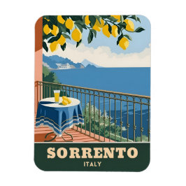 Vintage Travel Sorrento Italien Seaside Retro Magnet