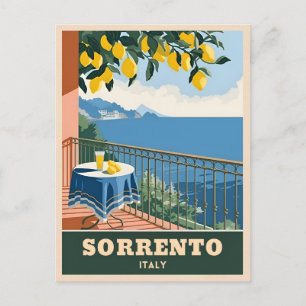 Vintage Travel Sorrento Italien Seaside Retro Postkarte