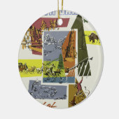 Vintage Travel South Dakota USA Keramik Ornament (Links)