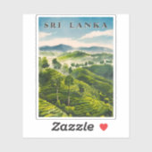Vintage Travel Sri Lanka Ceylon Tea Plantation Aufkleber (Blatt)
