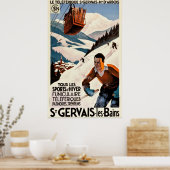 Vintage Travel - St Gervais - Les Bains - Frankrei Poster (Küche)
