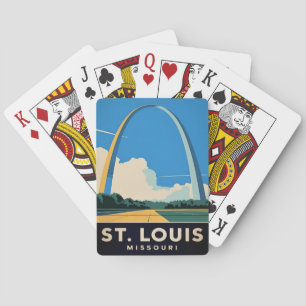 Vintage Travel St Louis Missouri Gateway Arch Spielkarten