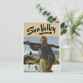 Vintage Travel Sun Valley Idaho Postkarte (Stehend Vorderseite)
