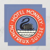 Vintage Travel, Swan Bird Hotel Monney Schweiz (Vorne/Hinten)