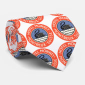 Vintage Travel, Swan Bird Hotel Monney Schweiz Krawatte (Gerollt)