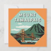 Vintage Travel, Tamalpais Mountain oder Mount Tam Einladung (Vorderseite)