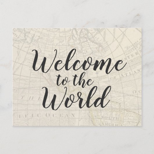 Vintage Travel Themed Baby Dusche Einladung (Vorderseite)