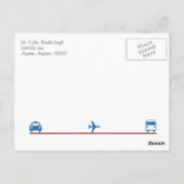 Vintage Travel Themed Wedding Danke Karte (Rückseite)