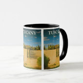Vintage Travel Toskana Italien Tasse (VorderseiteRechts)