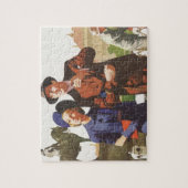 Vintage Travel, Touristen auf Urlaub Sightseeing Puzzle (Vertikal)