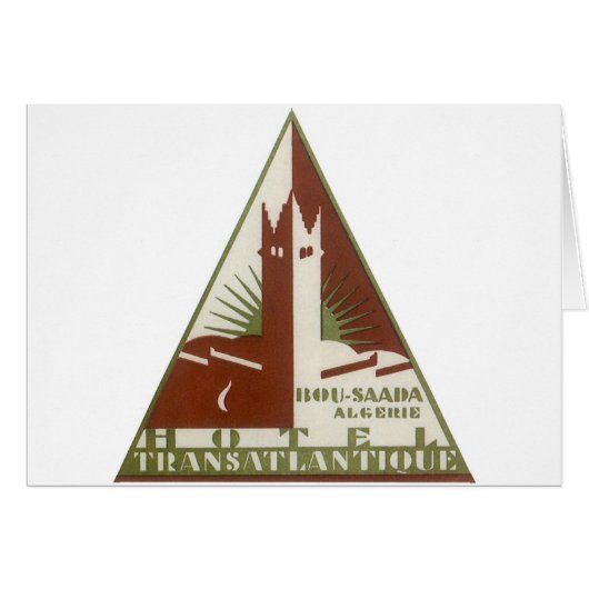 Vintage Travel, Trans Atlantique Hotel, Algerien (Vorderseite (Horizontal))