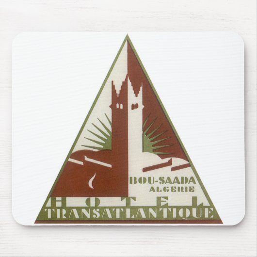 Vintage Travel, Trans Atlantique Hotel, Algerien Mousepad (Vorne)