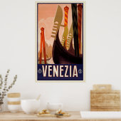 Vintage Travel Venezia Italien Poster (Küche)