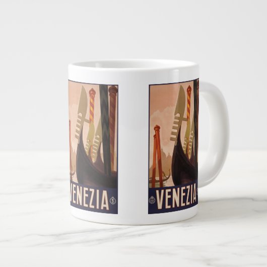 Vintage Travel Venezia Venedig Italien Tasse (Vorderseite Rechts)