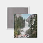 Vintage Travel Vernal Falls, Yosemite Magnet (Vorderseite/Rückseite)
