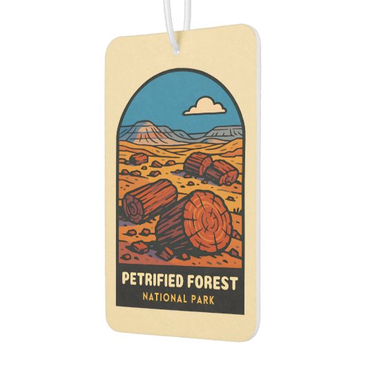 Vintage Travel versteinerter Wald Nationalpark Autolufterfrischer (Links)