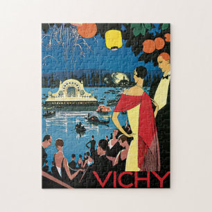 Vintage Travel Vichy Frankreich Puzzle